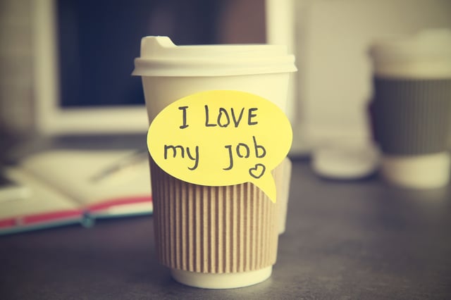 i love my job coffee cup